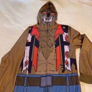 FORTNITE boys hoodie Dire Wolf jacket size XLarge, mesh at eye area